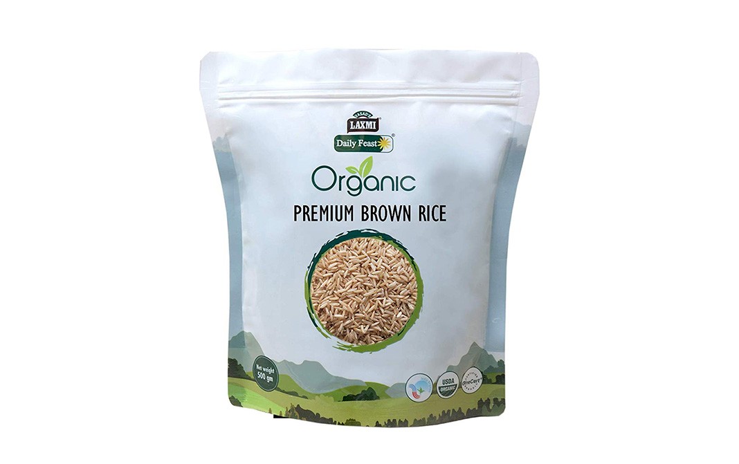 Laxmi Daily Feast Organic Premium Brown Rice  Pack  500 grams